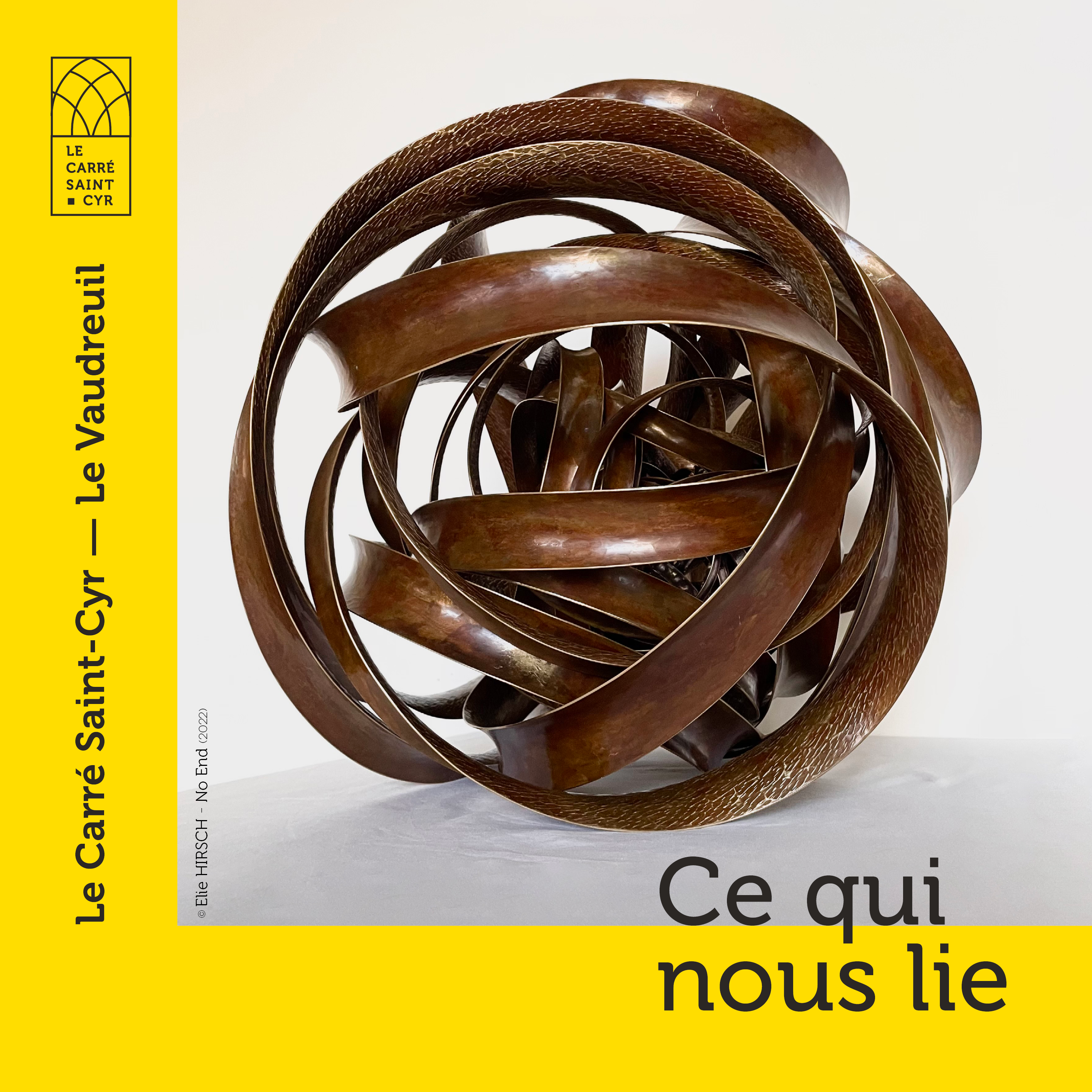 Affiche de l'exposition "Ce qui nous lie" - au Carré Saint-Cyr - Le Vaudreuil